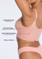 Soutien-gorge sans fil à encolure en V ajustable