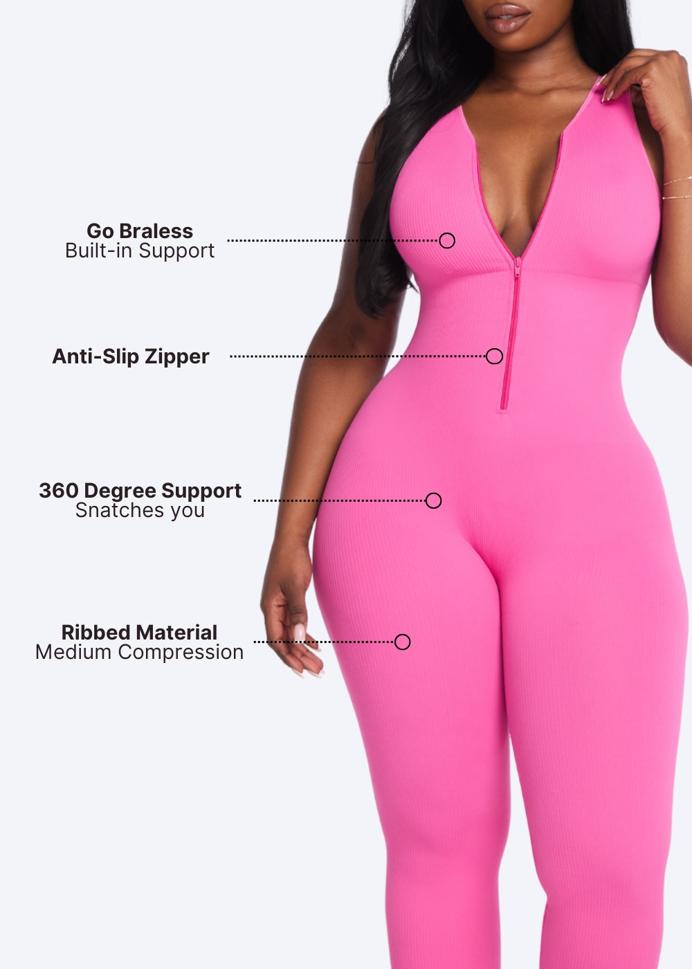 Combinaison à fermeture éclair sur le devant