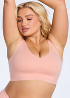 Soutien-gorge sans fil à encolure en V ajustable