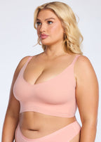 Soutien-gorge sans fil à encolure en V ajustable