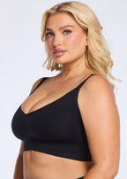 Soutien-gorge sans fil à encolure en V ajustable