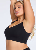 Soutien-gorge sans fil à encolure en V ajustable