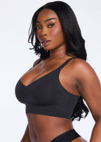 Soutien-gorge sans fil à encolure en V ajustable
