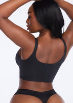 Soutien-gorge sans fil à encolure en V ajustable