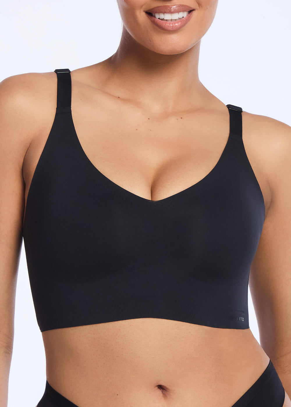 Soutien-gorge sans fil à encolure en V ajustable