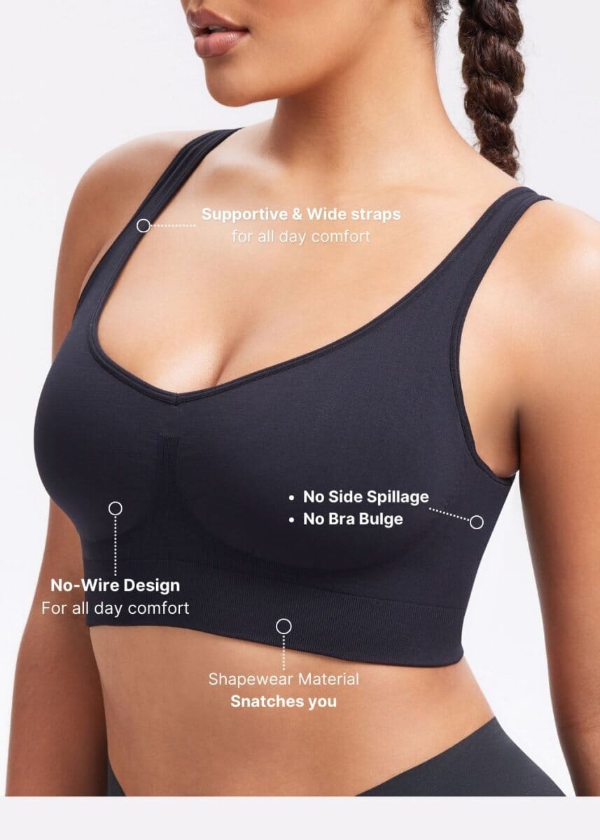 Soutien-gorge sans armatures à dos lisse