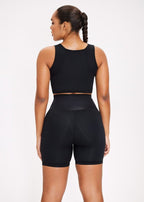 Short de sport à fermeture éclair